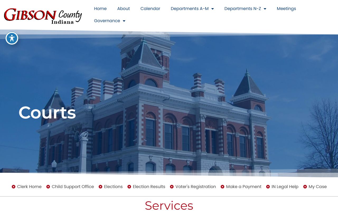 Gibson County Clerk of the Circuit Court court services page