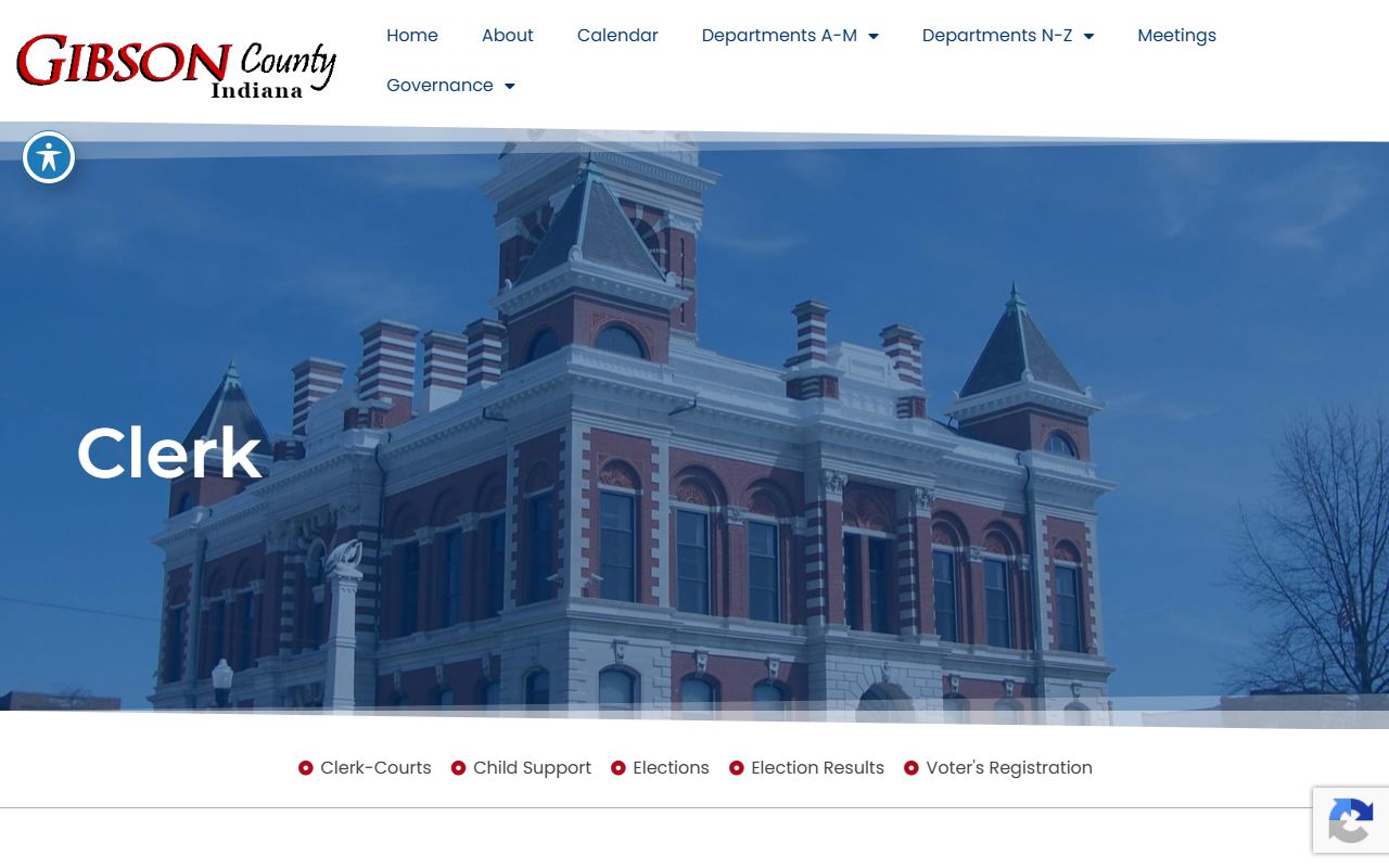 Gibson County Clerk of the Circuit Court official clerk page