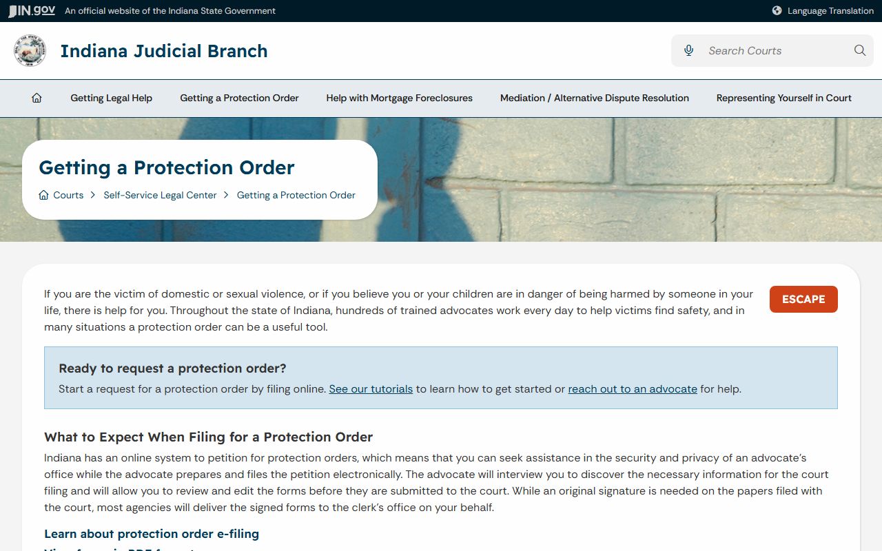 Gibson County court records protection order access limits