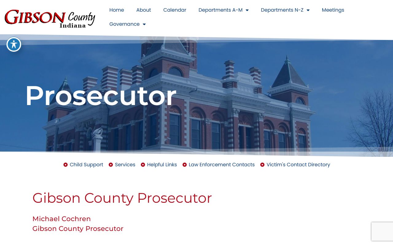 Gibson County criminal court records prosecutor page