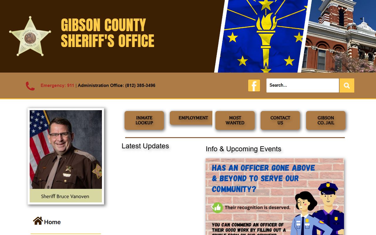 Gibson County inmate records sheriff homepage